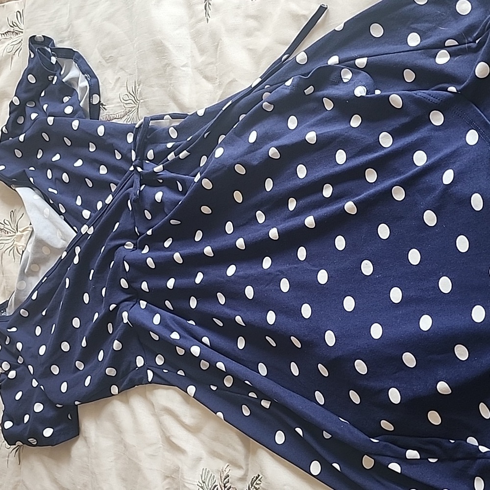 Polkadot wrap dress